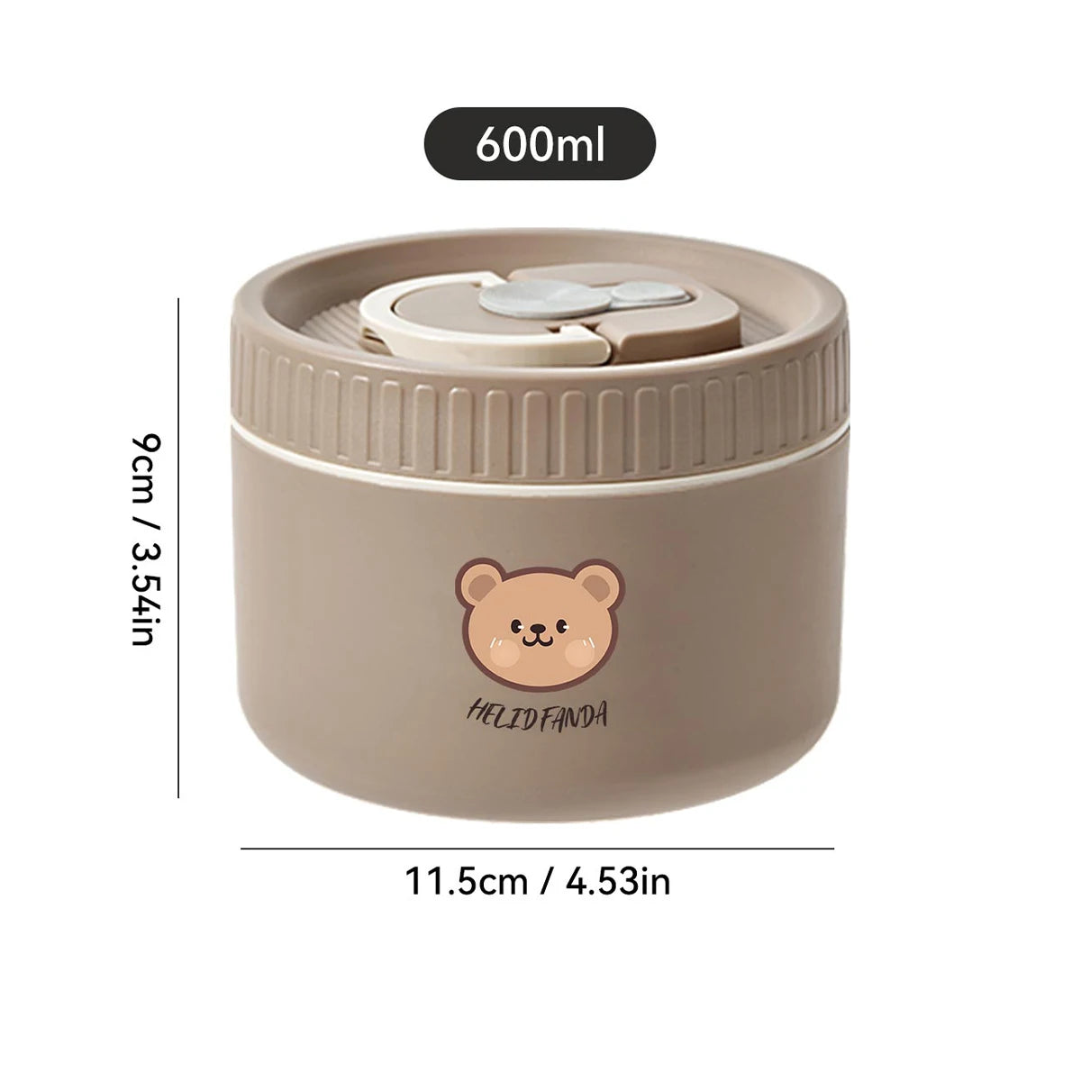 Rvs thermos lunchbox met lekvrije deksel