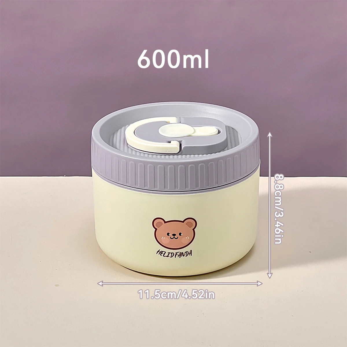 Rvs thermos lunchbox met lekvrije deksel