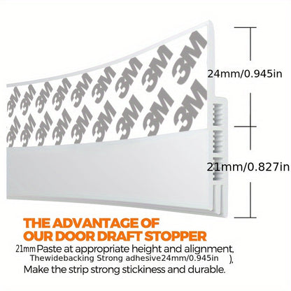 Zelfklevende tochtstrip van 99 cm met flexibele siliconen