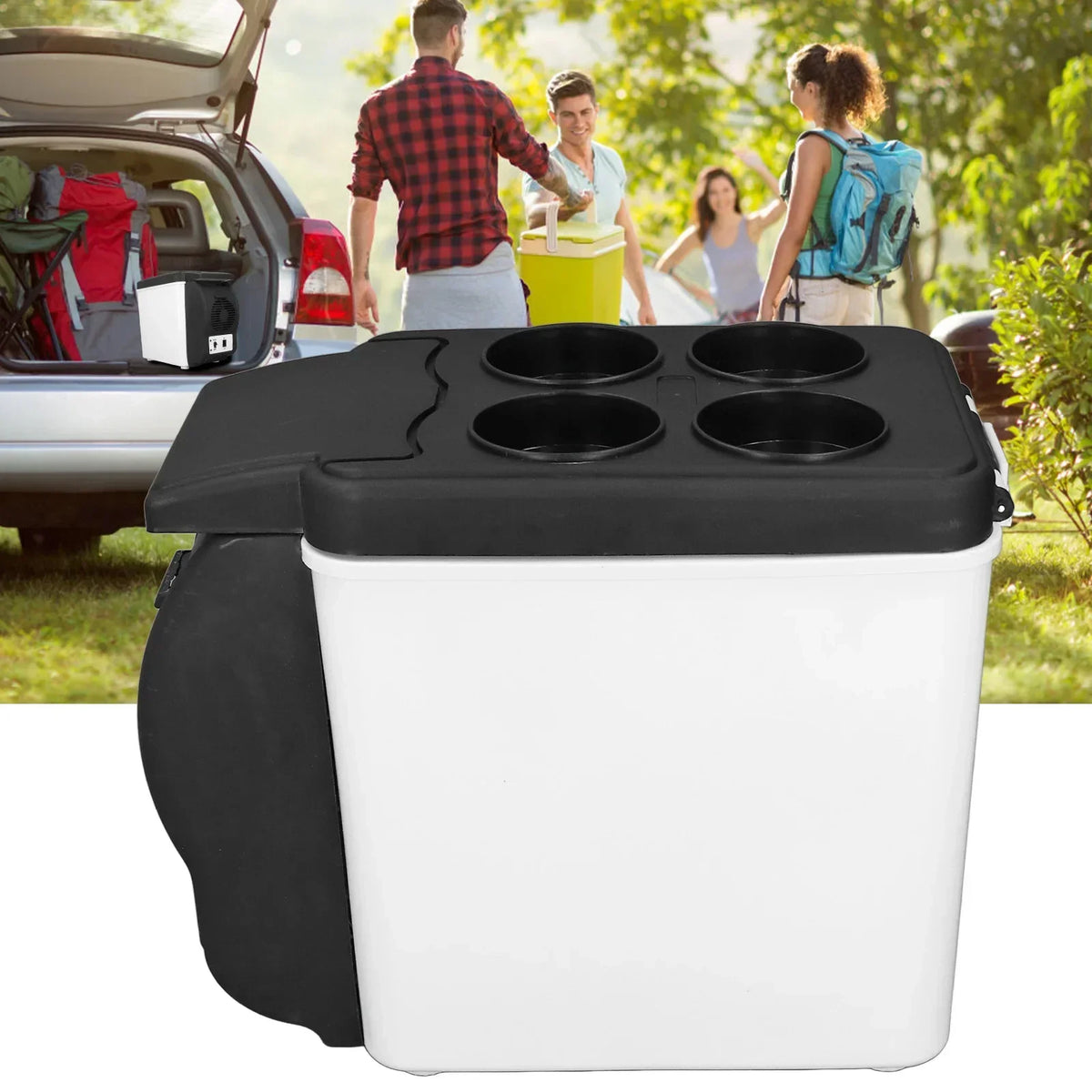 Elektrische autokoelbox van 6 l met warmhoudfunctie