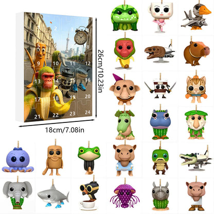 Adventskalender met 24 mythische acryl figuren