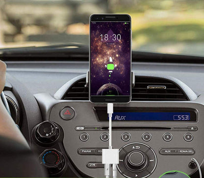 USB-C - 2 In 1 Splitter kabel voor Opladen & Muziek luisteren tegelijk