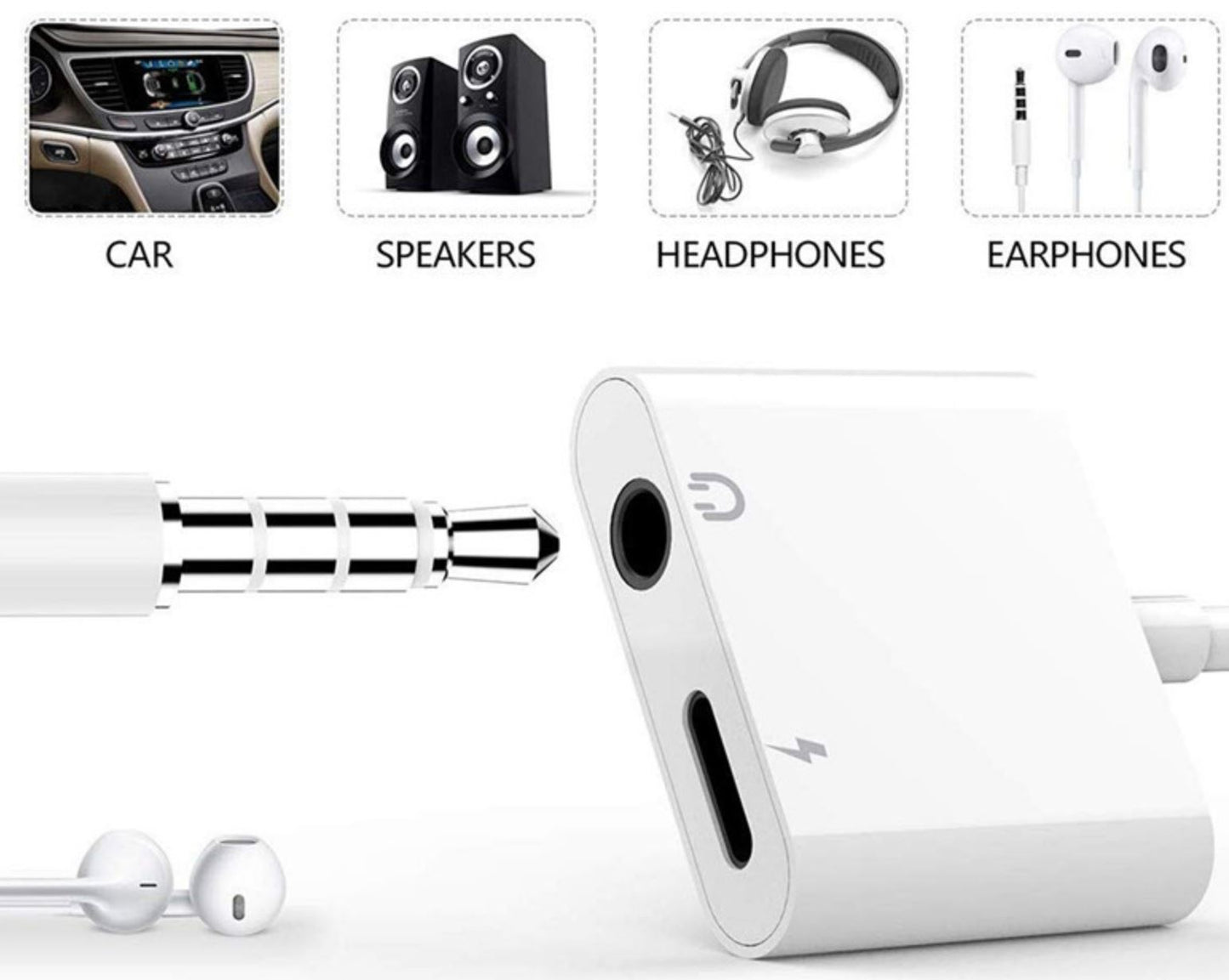 USB-C - 2 In 1 Splitter kabel voor Opladen & Muziek luisteren tegelijk