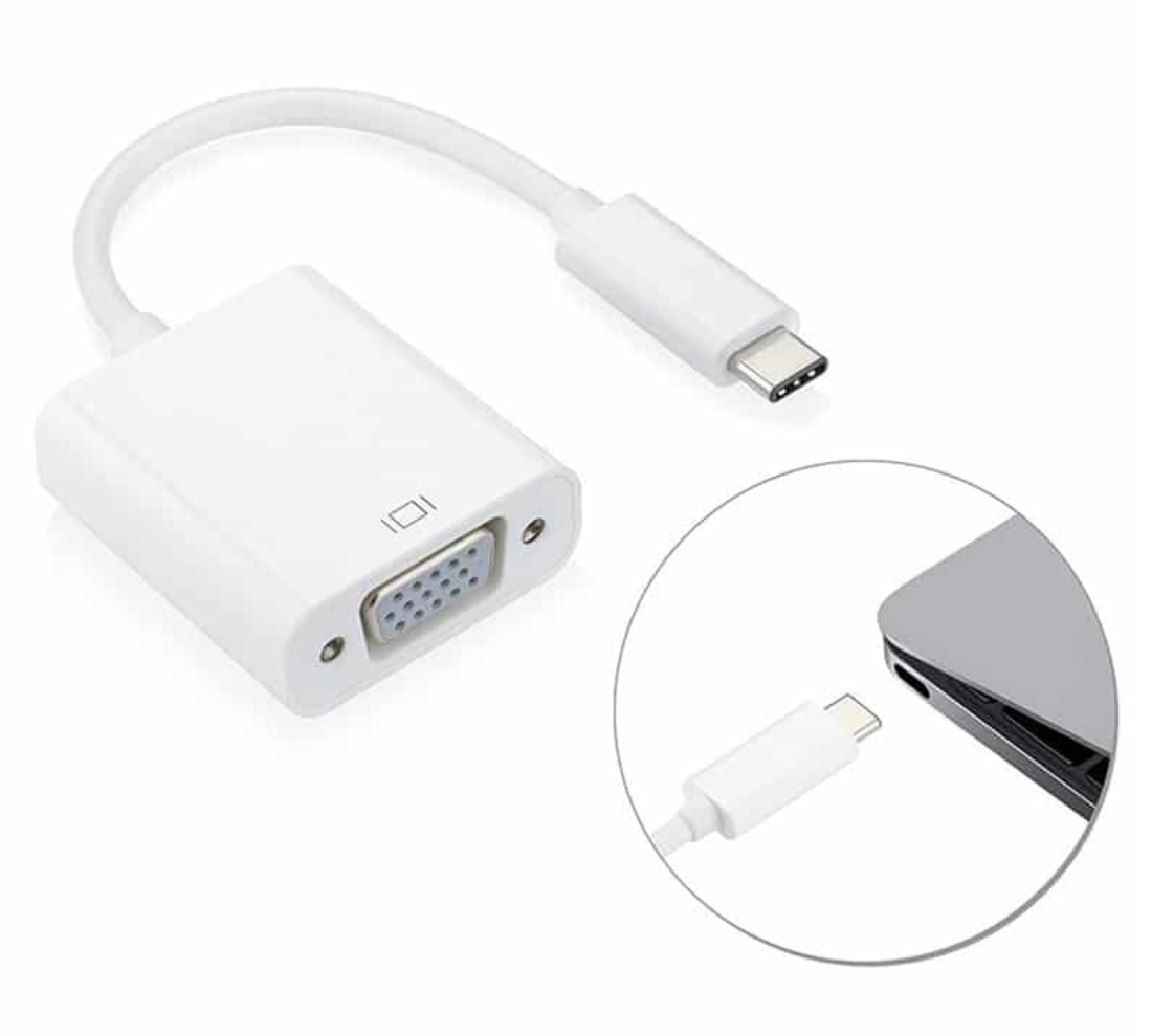 USB-C naar VGA adapterkabel 1080p Full HD