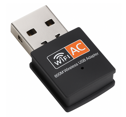 USB WiFi Adapter 600Mbps - Dual Band 2.4GHz-5GHz - Draadloze Netwerkadapter voor PC & Laptop