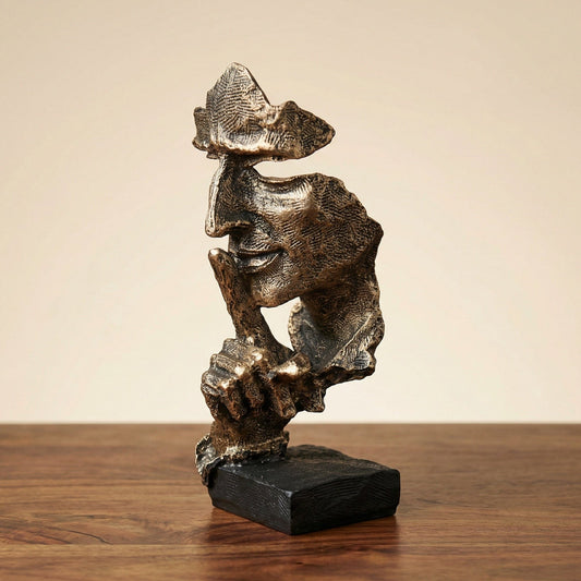 Abstract gouden sculptuur voor modern interieur