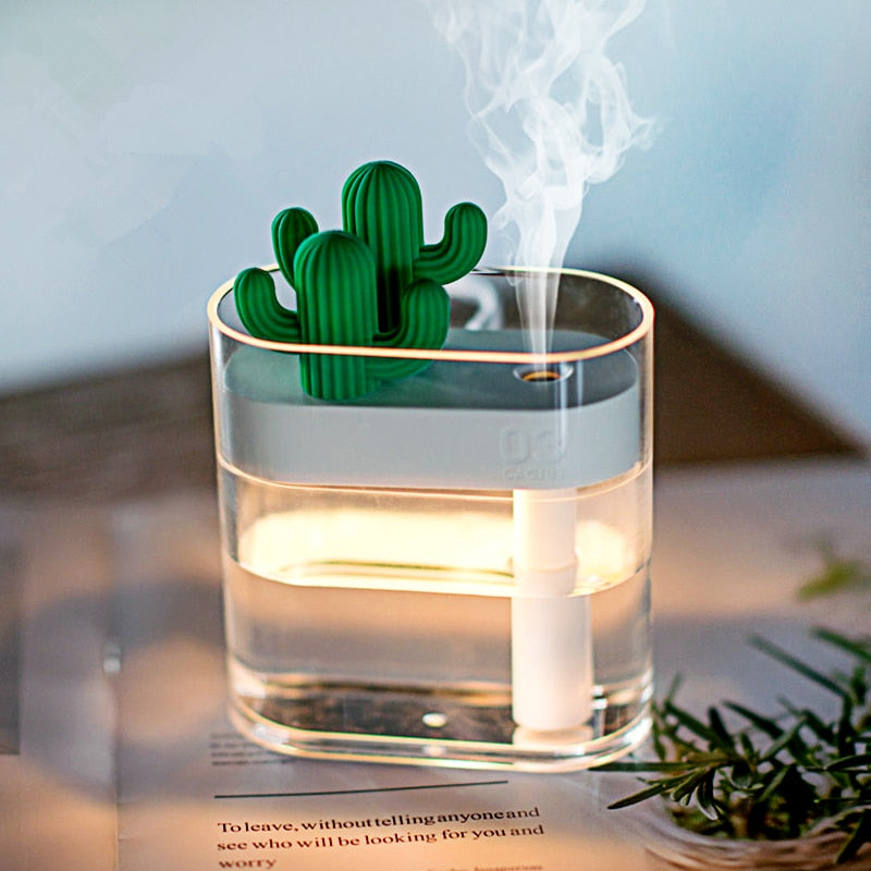 Ultrasone cactus aroma diffuser met ledverlichting van 160 ml