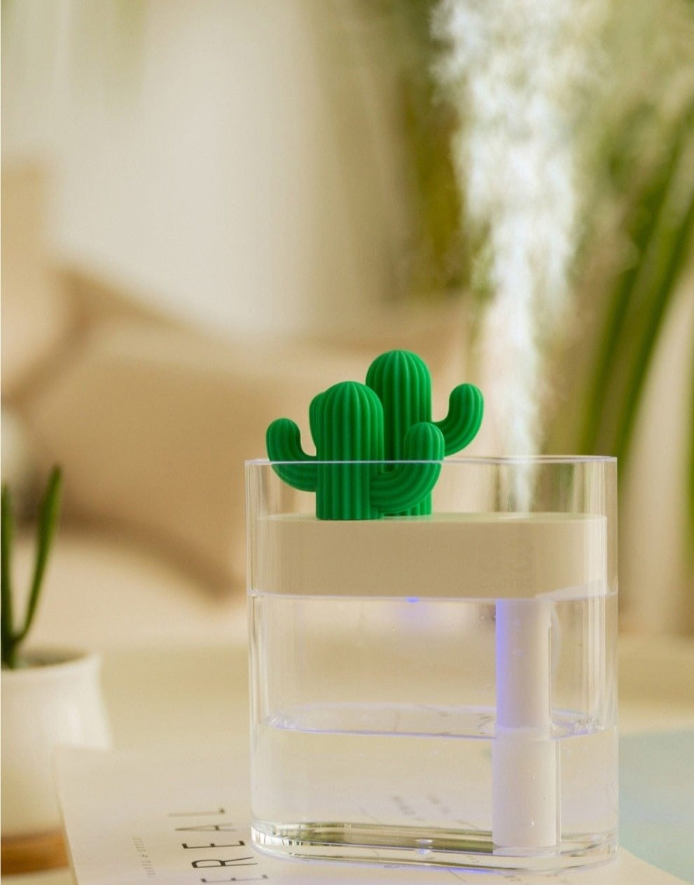 Ultrasone cactus aroma diffuser met ledverlichting van 160 ml