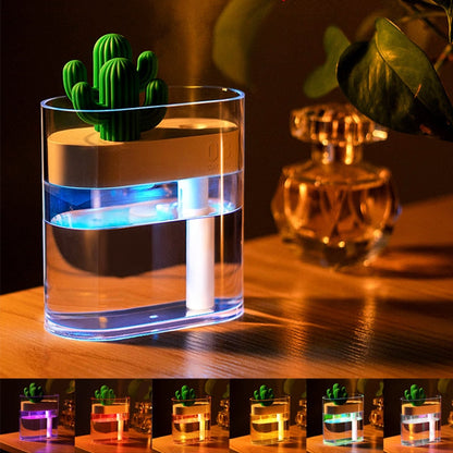 Ultrasone cactus aroma diffuser met ledverlichting van 160 ml