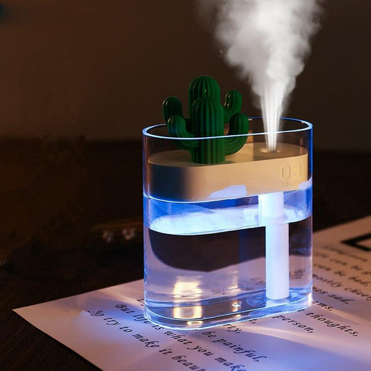 Ultrasone cactus aroma diffuser met ledverlichting van 160 ml