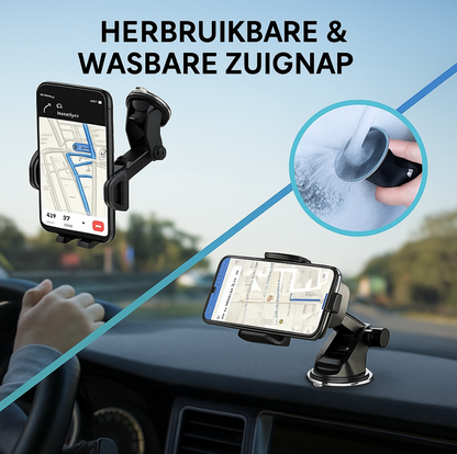 Universele Telefoonhouder Auto met Zuignap – Voorruit & Dashboard