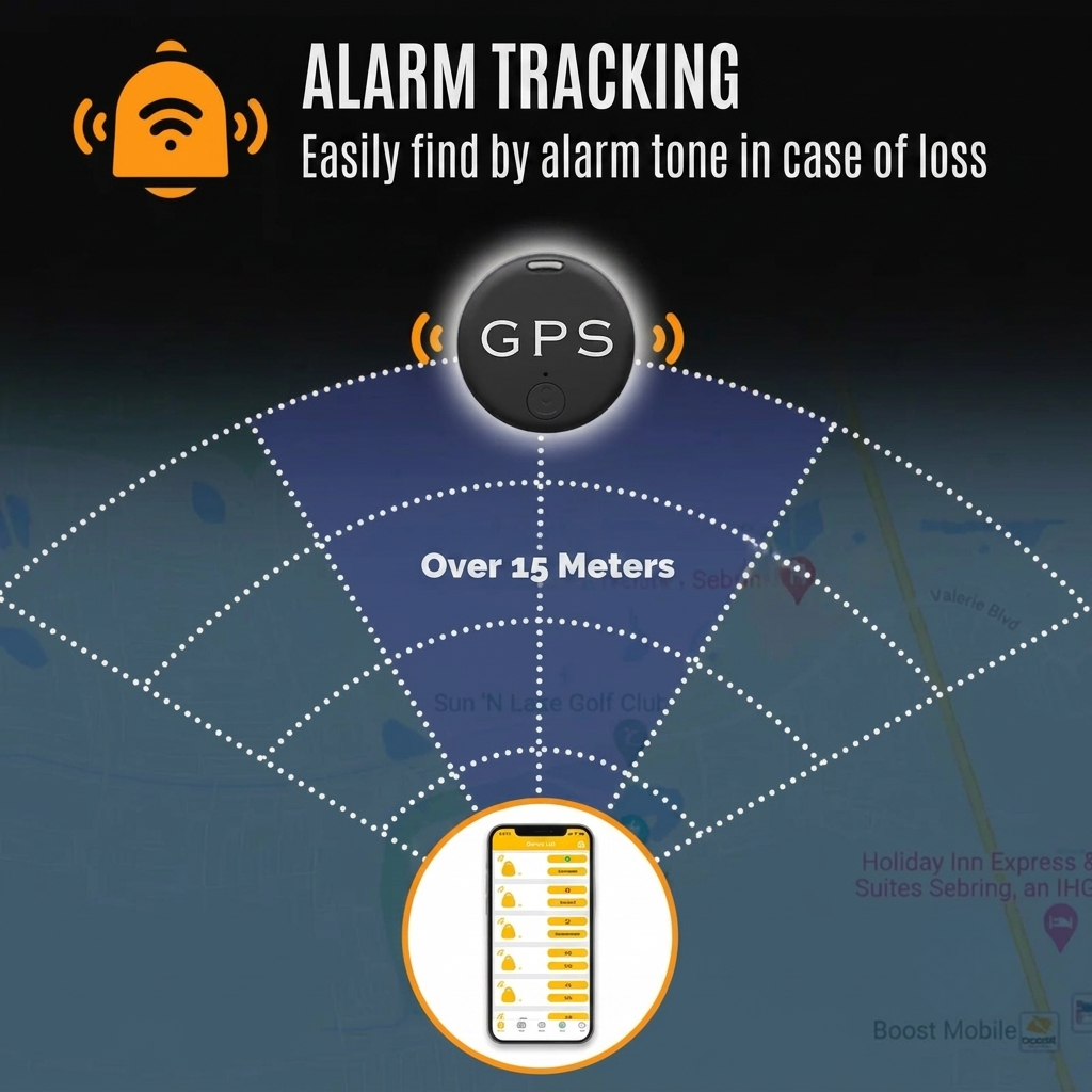 Magnetische GPS tracker met app-tracking en zoekalarm