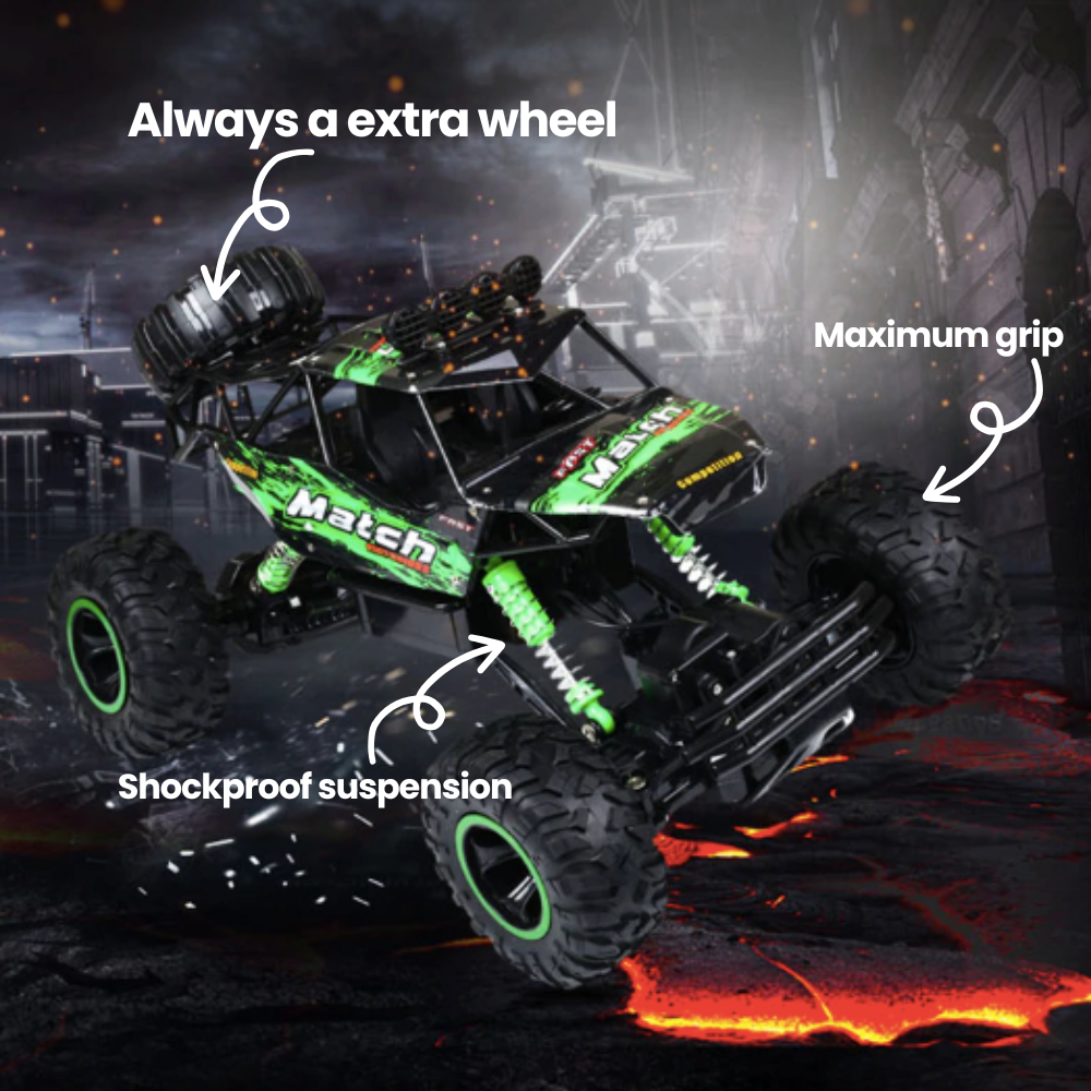 RC offroad auto met vierwielaandrijving en schokbestendige vering