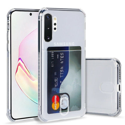 Transparant TPU telefoonhoesje met pasjesvakje voor Samsung Galaxy S25 Plus