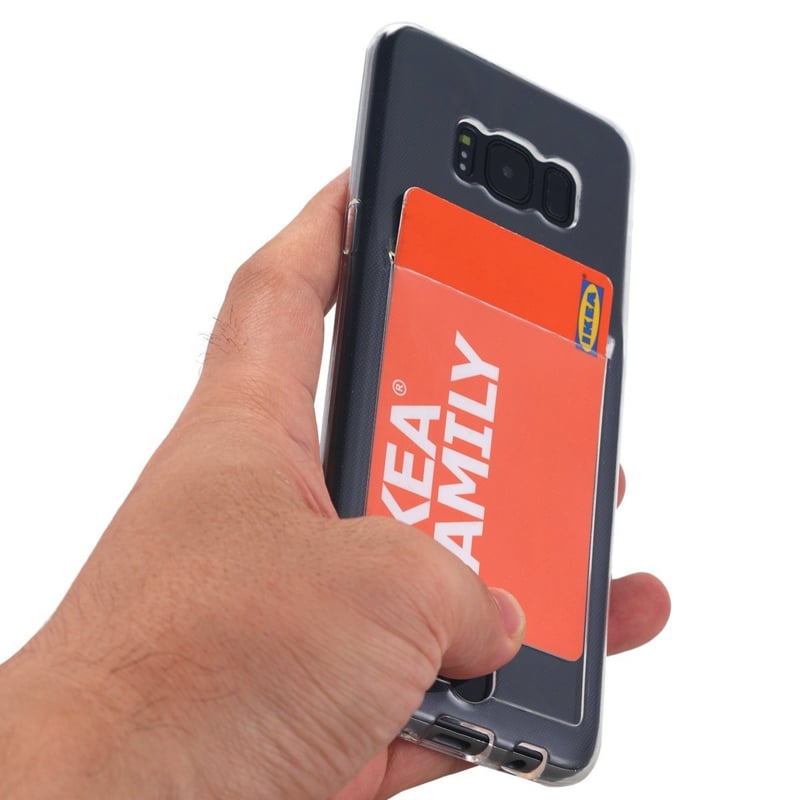Transparant TPU hoesje voor Samsung Galaxy S8 Plus met pasjeshouder