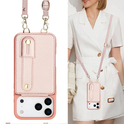Telefoonhoesje met pasjeshouder en draagkoord voor iPhone 17 Pro Max