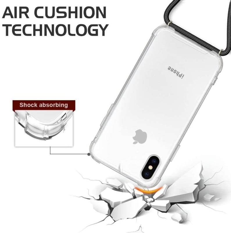 Transparant TPU Telefoonhoesje voor iPhone Xs Max met Koord