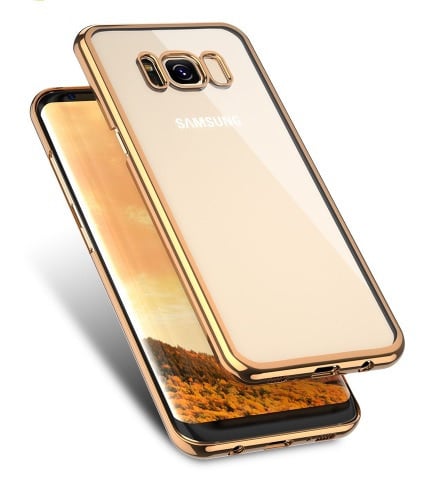 TPU backcover voor Samsung Galaxy S8 met gegalvaniseerde rand