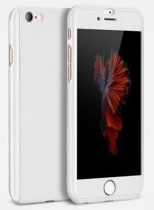 360 Graden telefoonhoesje met tempered glass voor iPhone 6 / 6S