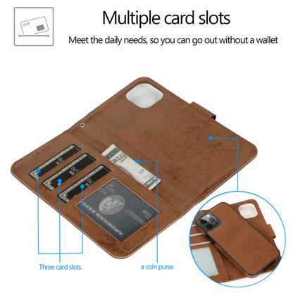 Magnetisch bookcase hoesje met uitneembare backcover voor iPhone SE