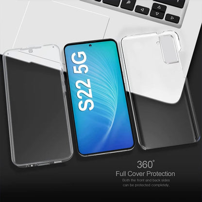 Transparant hybride telefoonhoesje met 360 graden bescherming voor Galaxy S22