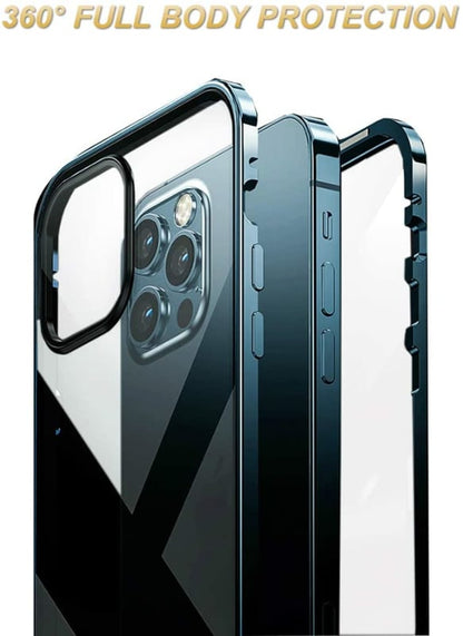 Magnetisch telefoonhoesje met dubbelzijdig gehard glas voor iPhone 17 Pro