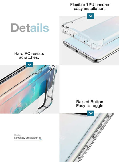 Transparant hybride telefoonhoesje met bumper voor Samsung Galaxy S10