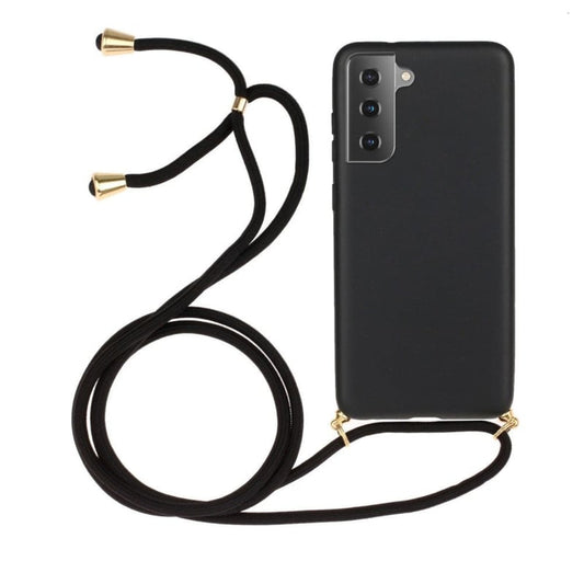 Galaxy S21 Plus Crossbody TPU Hoesje met Verstelbaar Koord Zwart