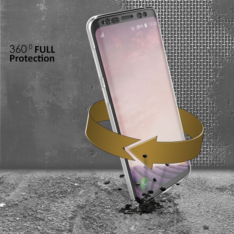 Transparant TPU telefoonhoesje met 360 graden bescherming voor Galaxy S9