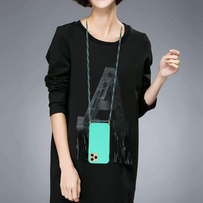 Crossbody TPU Hoesje met Verstelbaar Koord voor iPhone 14 Pro Mint
