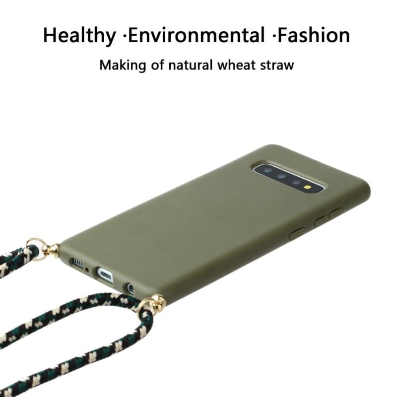 TPU crossbody telefoonhoesje voor Galaxy S10 met draagkoord
