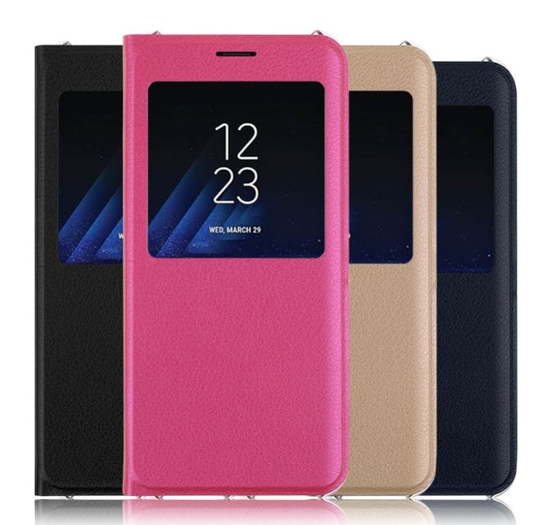 Window view flip cover voor Samsung Galaxy A6 Plus (2018)
