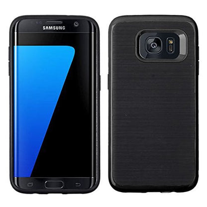 Hybride telefoonhoesje met aluminiumlook voor Galaxy S7 Edge