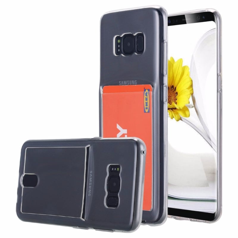 Transparant TPU Hoesje voor Samsung Galaxy S8 met Pasjeshouder