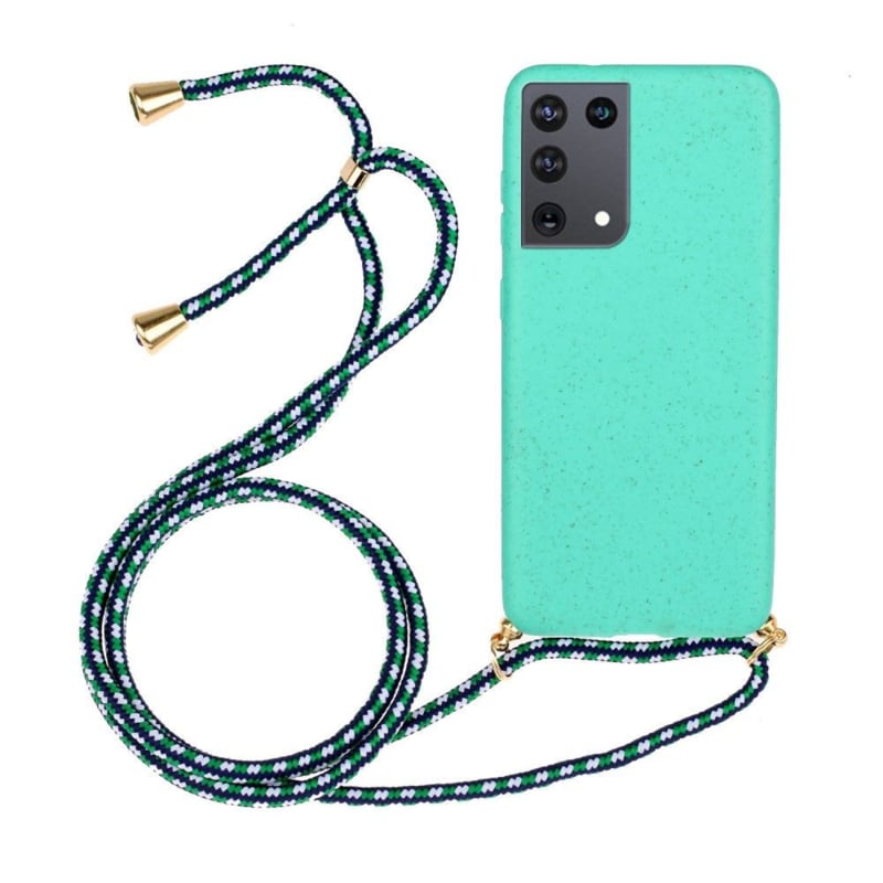 Galaxy S22 Ultra TPU hoesje met koord mint | 56656621