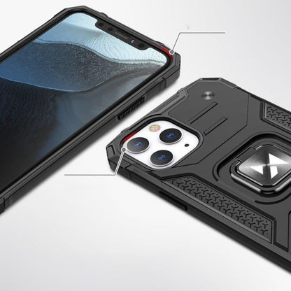 Wozinsky Ring Armor Hoesje voor iPhone 14 Pro Max met Magneet Zwart