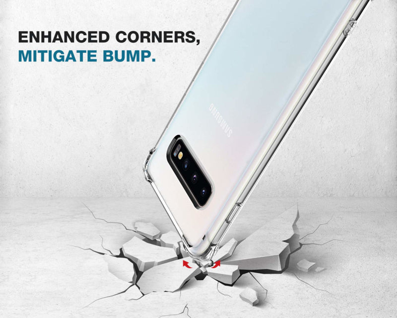 Transparant hybride telefoonhoesje met bumper voor Samsung Galaxy S10
