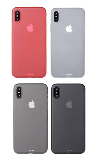 iPhone Xs Max Soft Plastic Matte Hoesje / / Wit / Rood