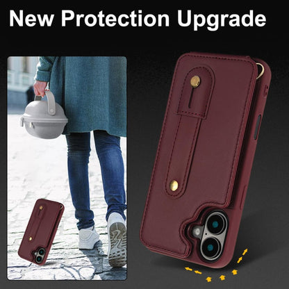 iPhone 16 Plus Hoesje met Pasjeshouder en Draagkoord