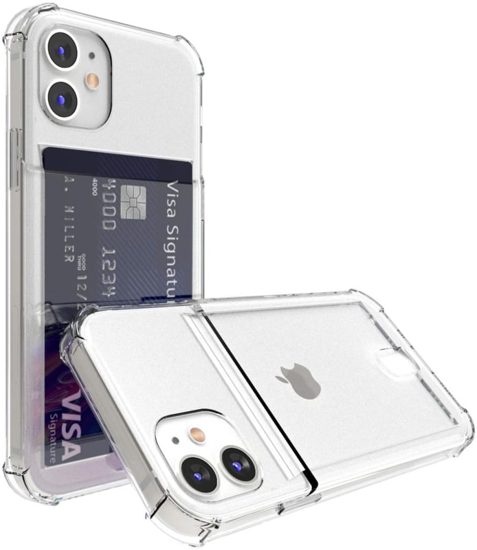 Transparant TPU Telefoonhoesje Met Pasjesvakje Voor iPhone 13 Pro