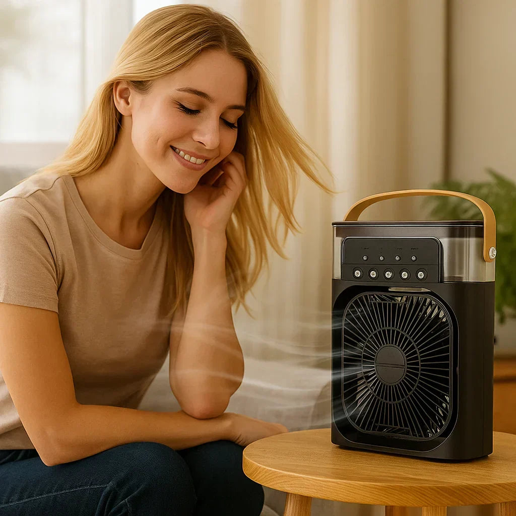 Draagbare mini airconditioner met oplaadbare batterij