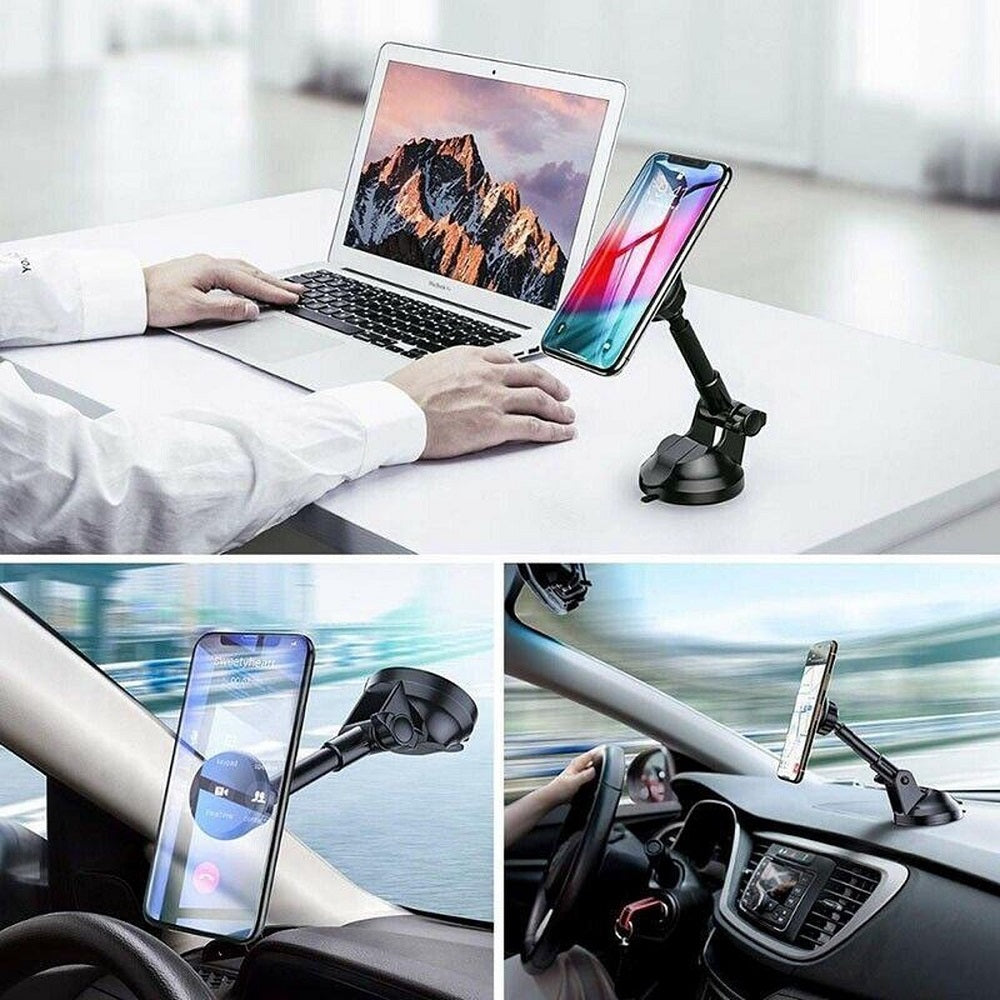 Magnetische auto telefoonhouder met telescopische arm