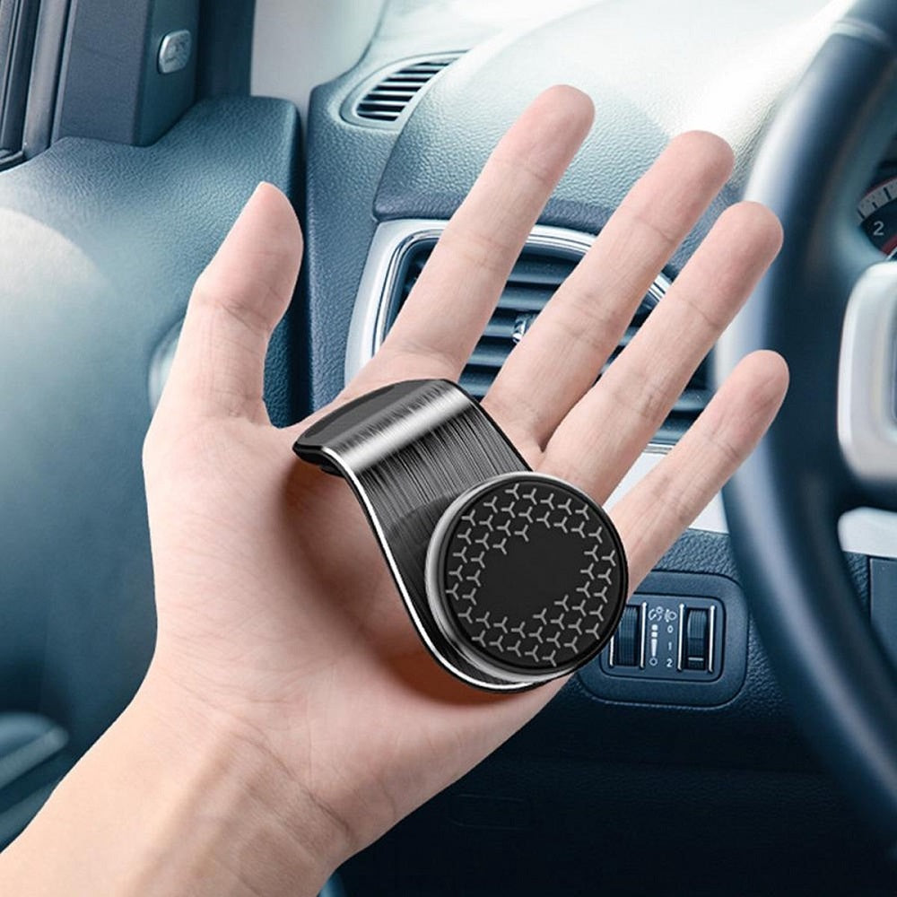 Magnetische auto telefoonhouder met ventilatierooster klem zilver LB-461