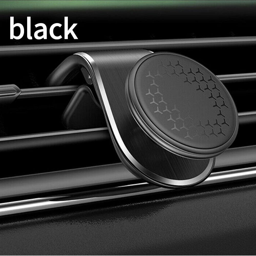 Magnetische auto telefoonhouder met ventilatierooster klem zilver LB-461