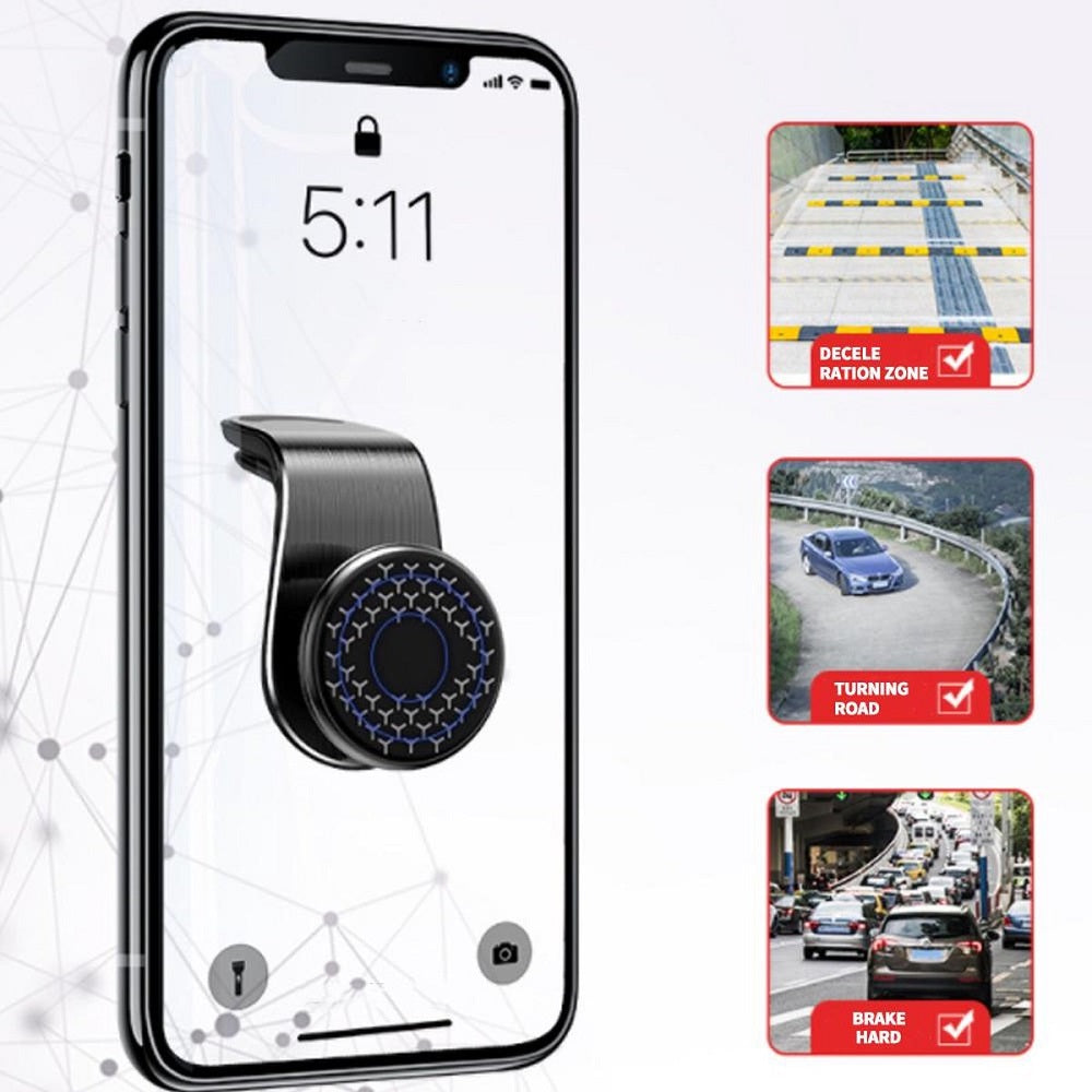 Magnetische auto telefoonhouder met ventilatierooster klem zilver LB-461