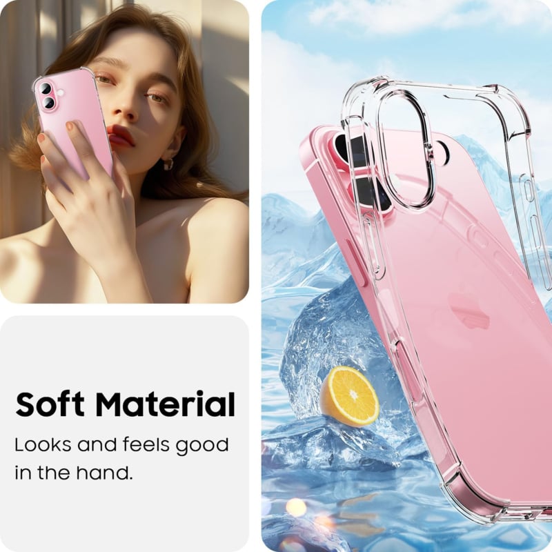 Transparant TPU hoesje voor iPhone 16 Plus met air cushion