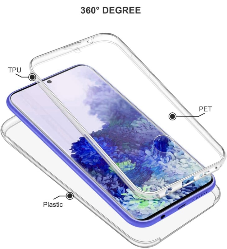 Transparant 360 graden telefoonhoesje voor Galaxy S20 FE