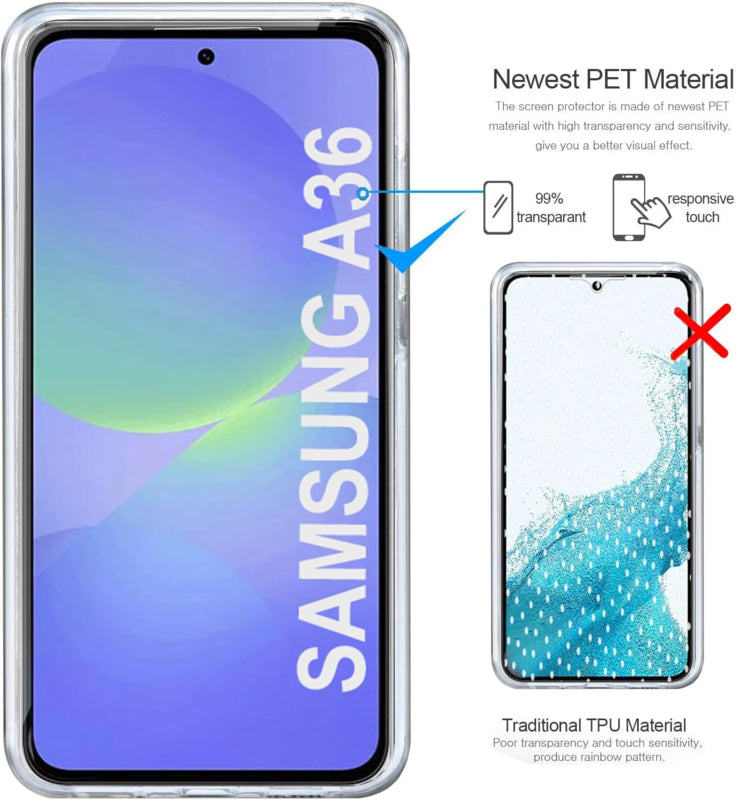 Transparant 360 graden telefoonhoesje voor Galaxy A36 5G | 67888068