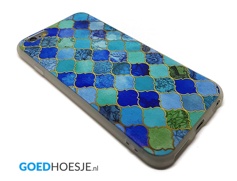 Flexibel TPU telefoonhoesje met marmer design voor iPhone 6 Plus