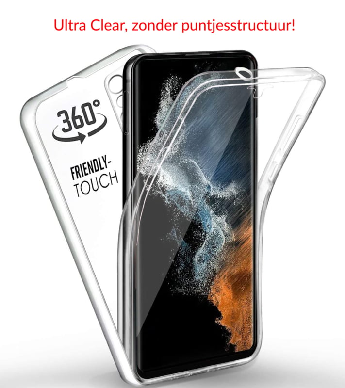 Transparant 360 graden telefoonhoesje voor Galaxy S23 Ultra